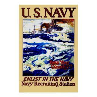 US NAVY  Help Your Country Print