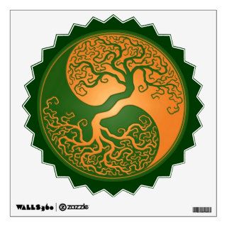 Golden Green Yin Yang Tree Wall Decor