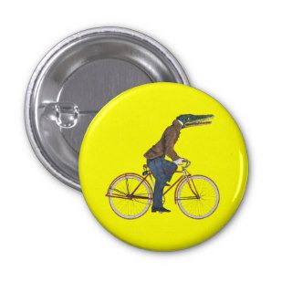 Alligator Riding Vintage Bicycle   Cycling Sports Pin