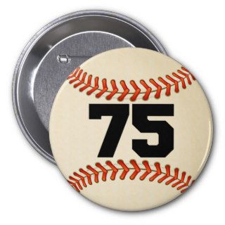 Number 75 Baseball Pins