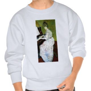 Van Gogh; Marguerite Gachet at Piano, Vintage Art Pullover Sweatshirts