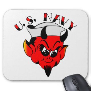 Old Skool Tattoo US Navy Devil Mouse Pad