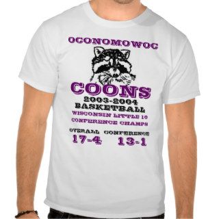 Oconomowoc Coons Conference Champs Tee Shirts