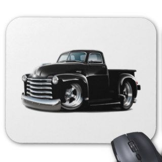 1950 52 Chevy Black Truck Mousepad
