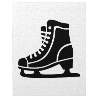 Black ice skate puzzle