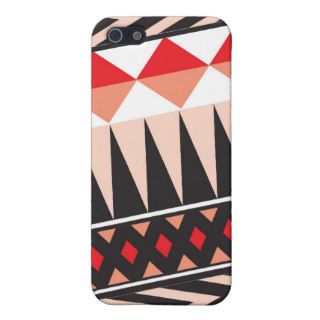Red Aztec Print Cover For iPhone 5