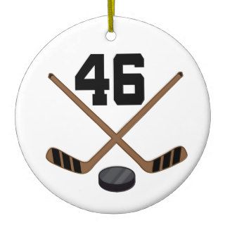 Ice Hockey Player Jersey Number 46 Ornament