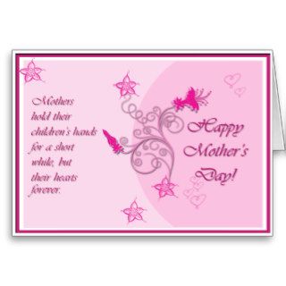 Pink Mothers Day Card with Poem