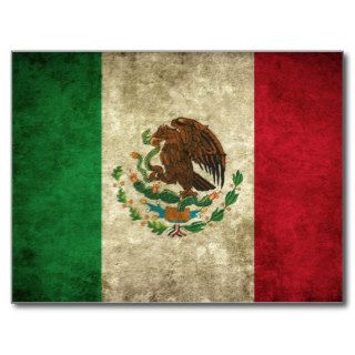 mexican flag postcard