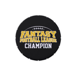 Fantasy Football Champion   Black and Yellow Gold Jelly Belly Tins