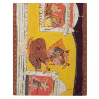 Folio 27 Laksmama cuts the nose of Surpanakha, fro Plaques