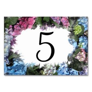 Hydrangea Flower Frame Table Numbers Table Cards