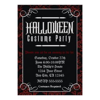 Formal Elegant Halloween Costume Party Invitation