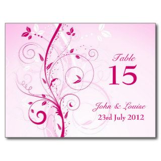 Floral Table Number Postcard