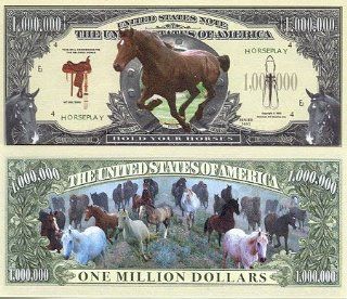 Set of 10 Bills Horse Million Dollar Bill Toys & Games