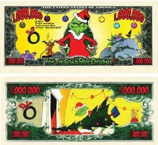 The Grinch Million Dollar Bill With Bill Protector Toys & Games