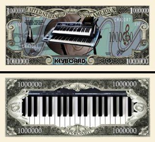Keyboard Novelty $Million Dollar Bill Collectible  Prints  
