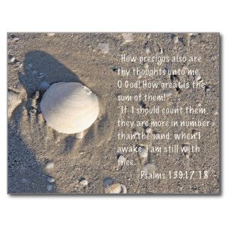 Psalms 139 17 18, Shell Version Post Cards