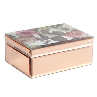 Butterfly Home by Matthew Williamson Pink mirrored floral jewellery box