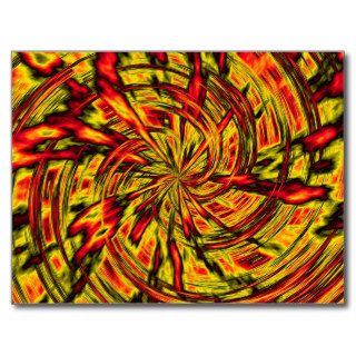 psychedelic abstract art postcard