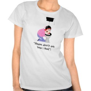 Funny cartoon t shirt, about sick in toilet