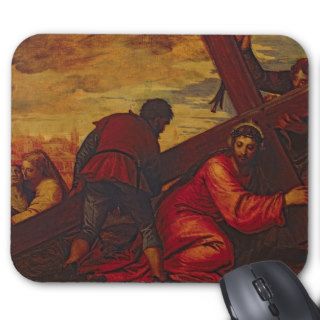 Christ Sinking under the Weight of the Cross Mouse Pads