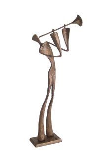 Danya B Elongated Trumpet Player Cast Bronze, ZD1791   Collectible Figurines