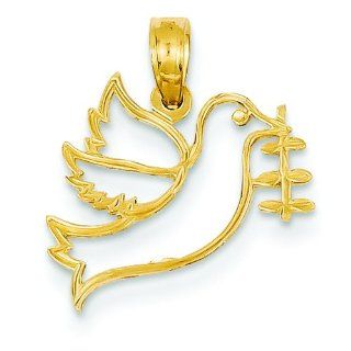 14K Gold Holy Spirit Dove Charm Religious Jewelry Jewelry