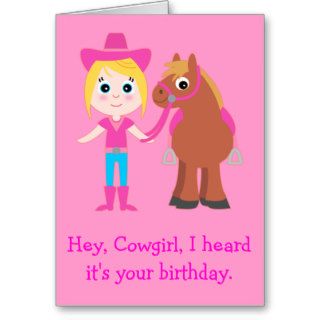 Happy Birthday, Cowgirl for Daughter Cards