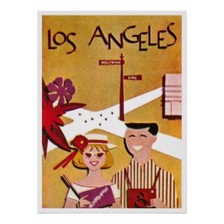 Los Angeles California ~ Vintage Travel Poster