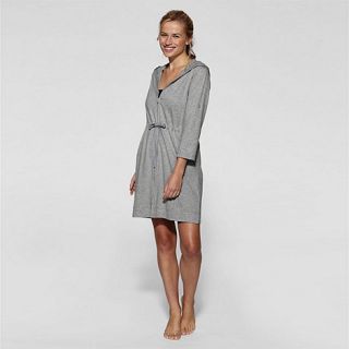Lands End Grey roll sleeve hooded cover up