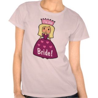 Cartoon Clip Art Cute I'm the Bride Princess Shirt
