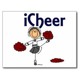 Cheerleader I Cheer Stick Figure Post Card