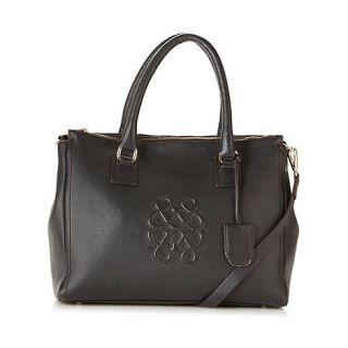 Bailey & Quinn Black large embossed logo leather tote bag
