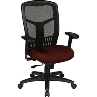 Office Star Proline II ProGrid Back Fabric Guest Chair with Arms and Titanium Finish, Gray  Make More Happen at