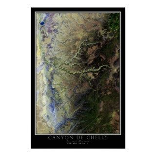 Canyon De Chelly National Monument Satellite Map Print