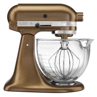 KitchenAid KSM155GBQC Artisan Design Series Stand Mixer with Glass Bowl   Antique Copper   Stand Mixers