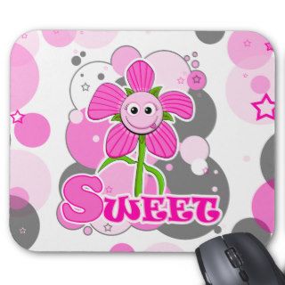 The Little Bloomers   Sweet Selina   Pink Flower Mouse Pad