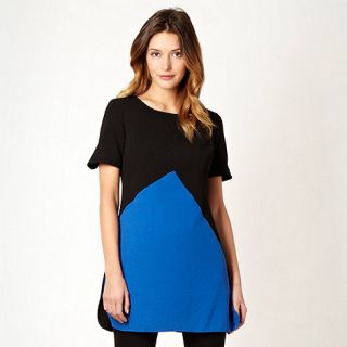 The Collection Petite Petite black and blue crepe tunic top