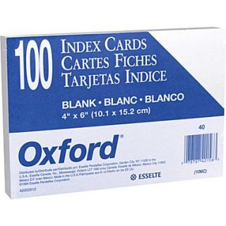 Oxford 4 x 6 Unruled White Index Cards, 100/Pack  Make More Happen at