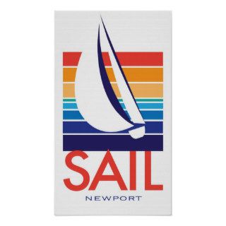 Boat Color Square_SAIL Newport poster