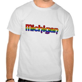 Michigan state pride T Shirt Tees