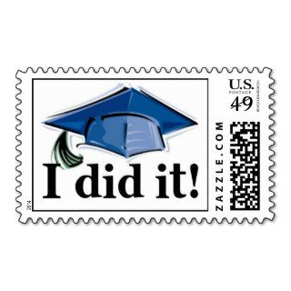 Graduation I did it postage stamp