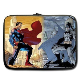 Batman and Superman 15" Laptop Notebook Sleeve Case Bag Double Sided Print for Most of Apple Macbook,custom Cases Computers & Accessories