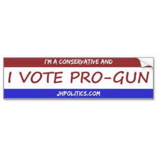 I Vote Pro Gun Bumper Sticker