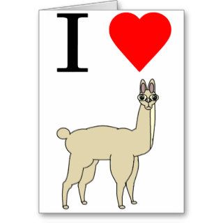 i heart llama card