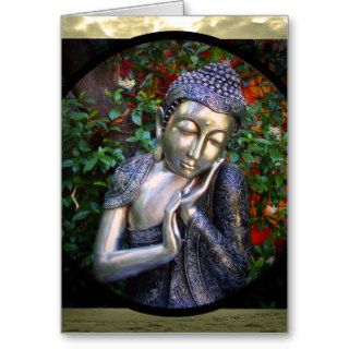 Card  Silver Buddha Birthday