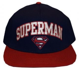 Superman Flat bill Adjustable Snap back Baseball Hat Movie And Tv Fan Apparel Accessories Clothing