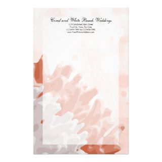 Coral and White Reef Stationery Paper