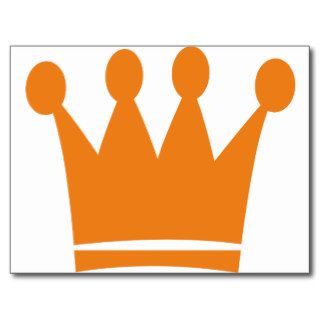 orange king crown postcard